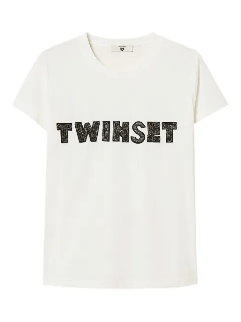 TWINSET playera con logo bordado