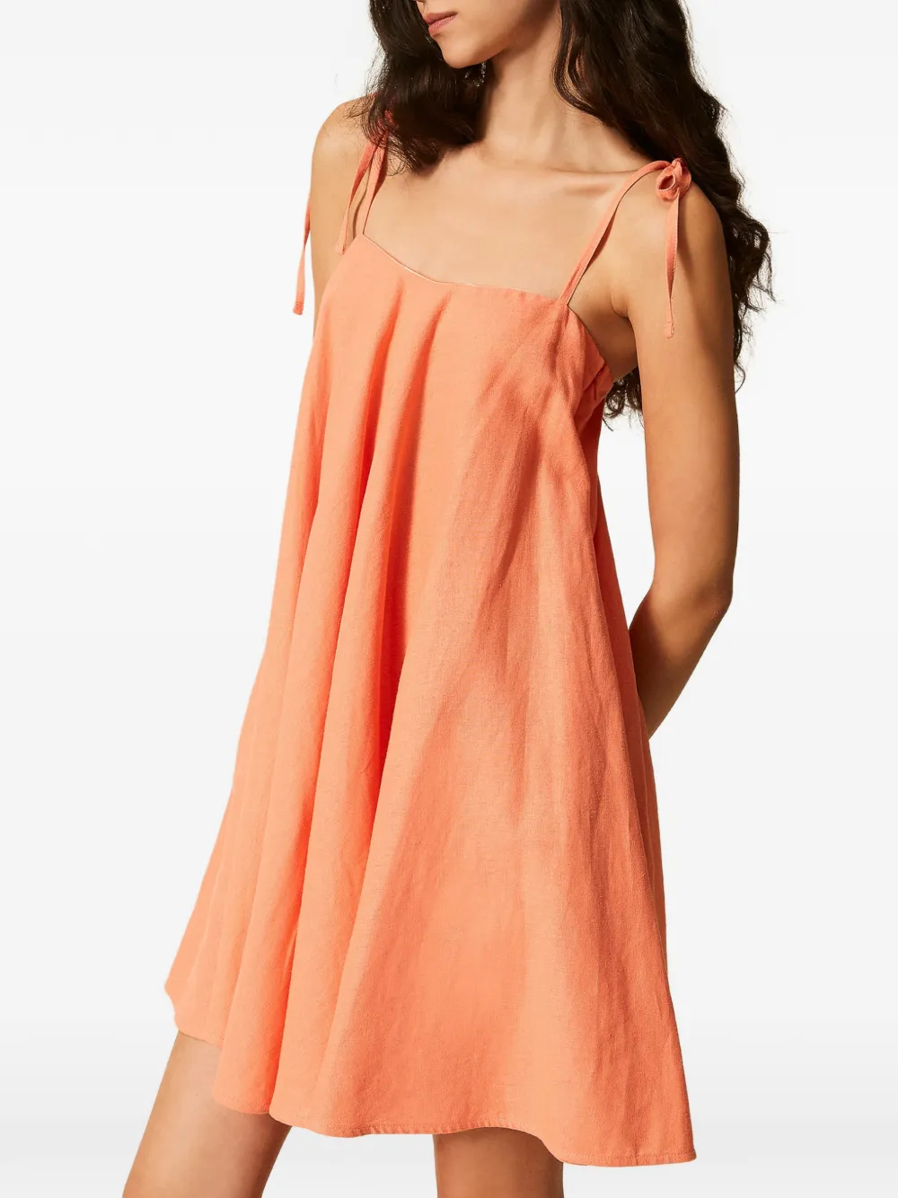 TWINSET Jurk met gestrikte bandjes Oranje
