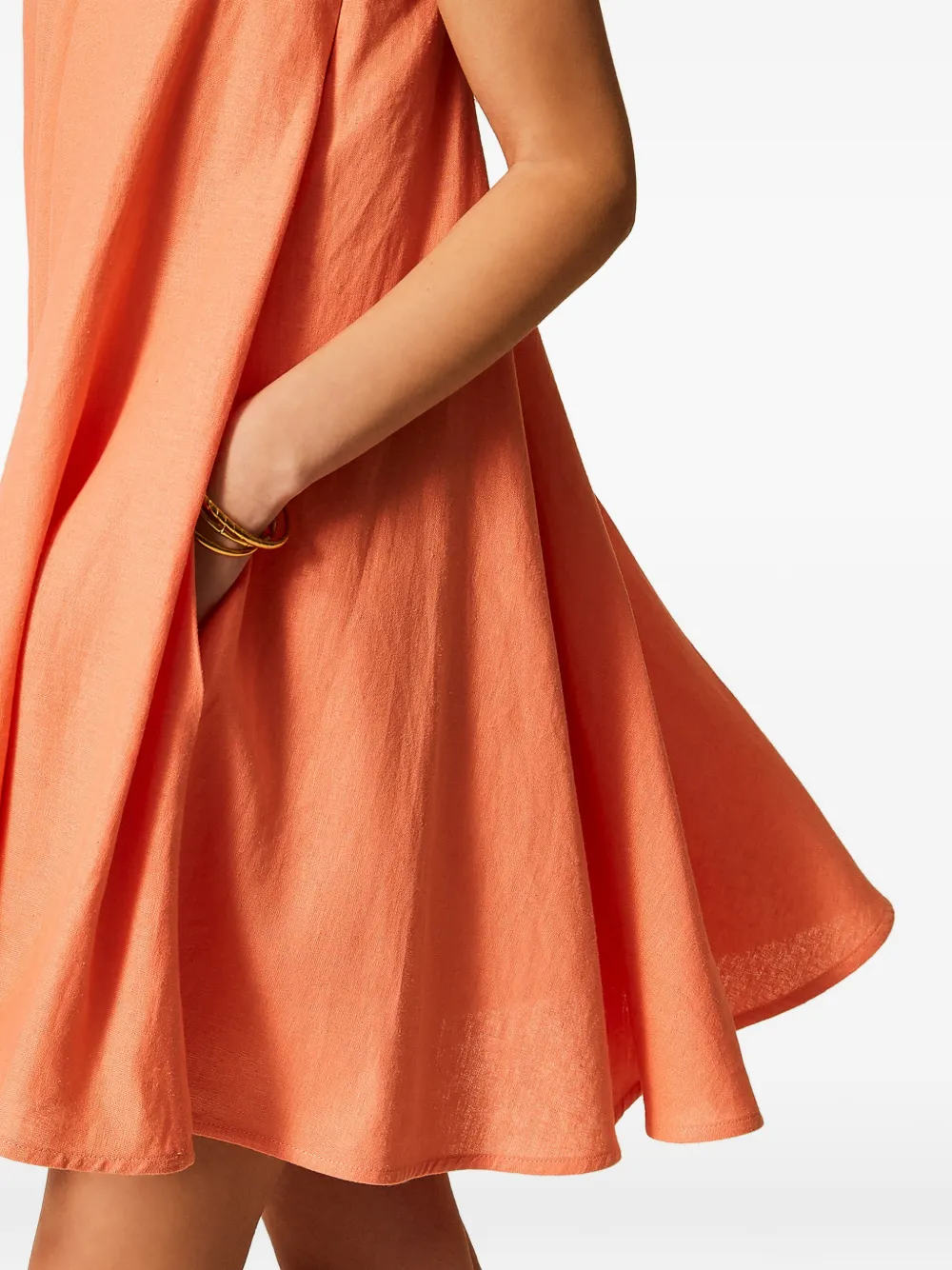 TWINSET Jurk met gestrikte bandjes Oranje