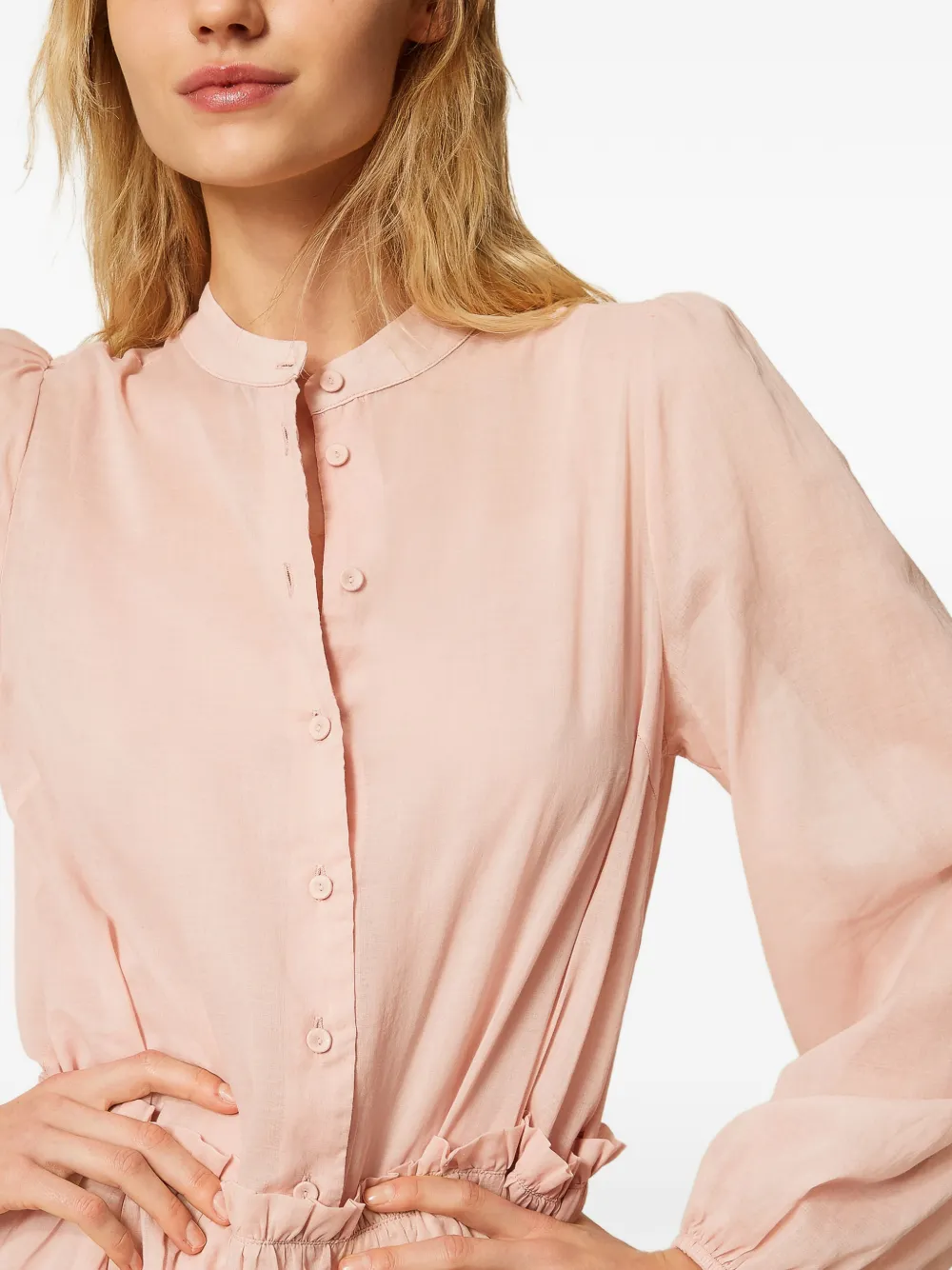 TWINSET Blousejurk met ruches Roze