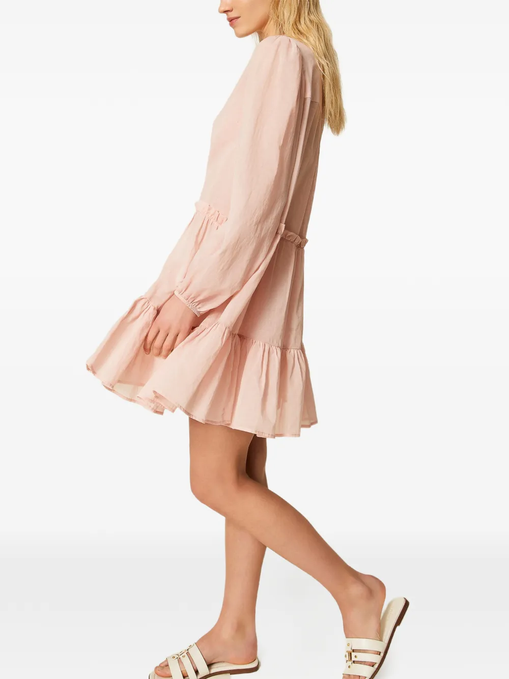TWINSET Blousejurk met ruches Roze