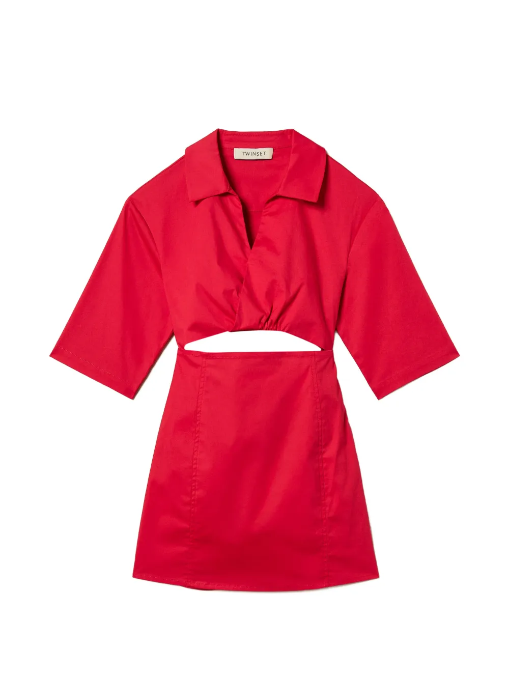 TWINSET Kids cutout poplin dress - Rosso