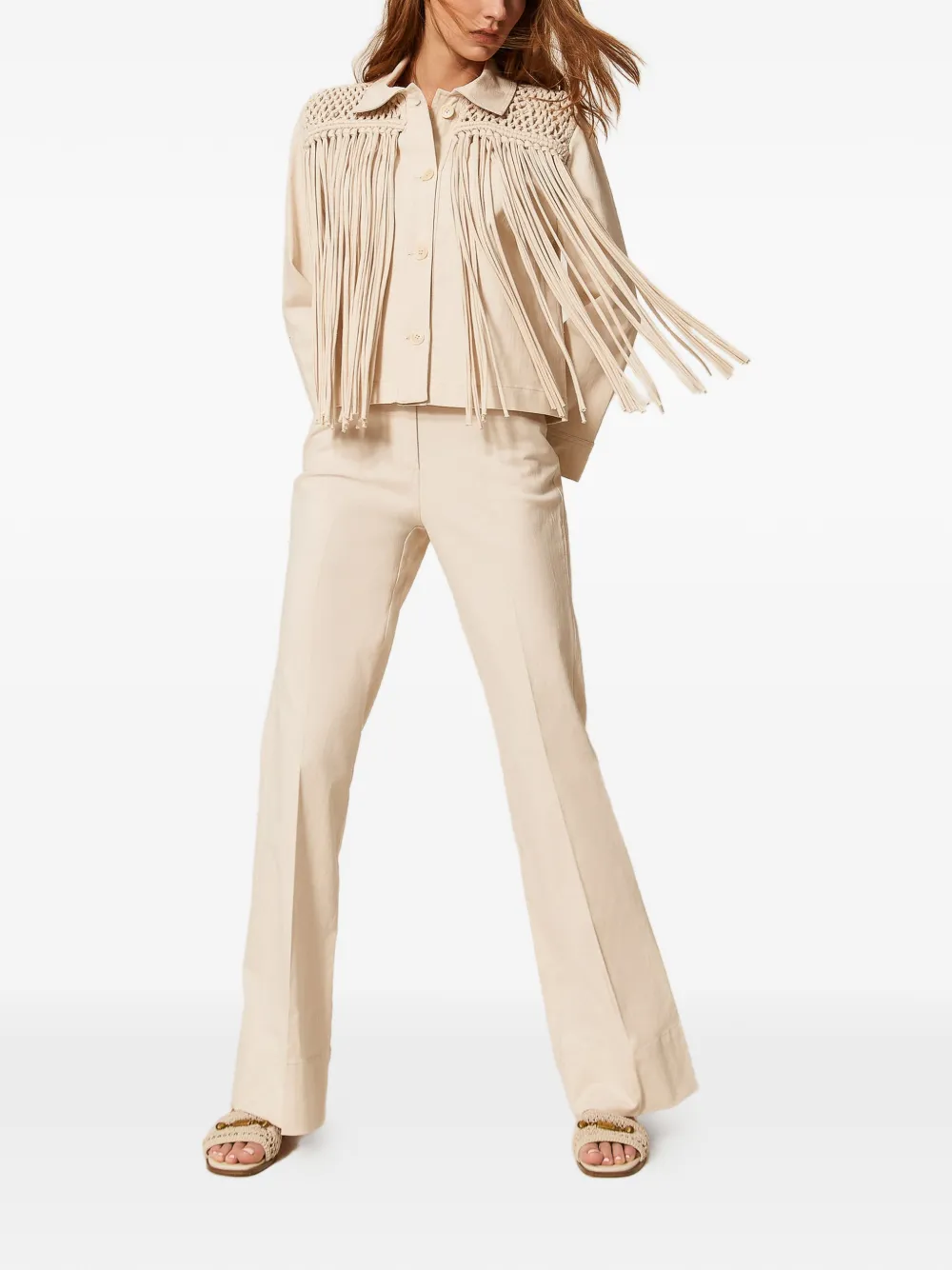 TWINSET Jack met franje Beige