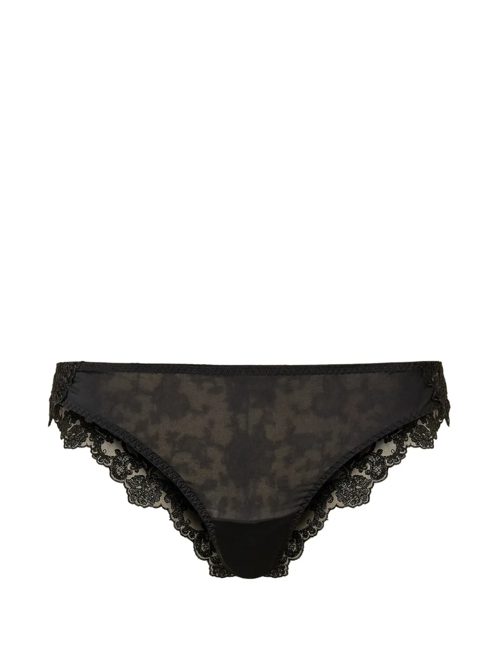 TWINSET embroidered tulle briefs - Nero