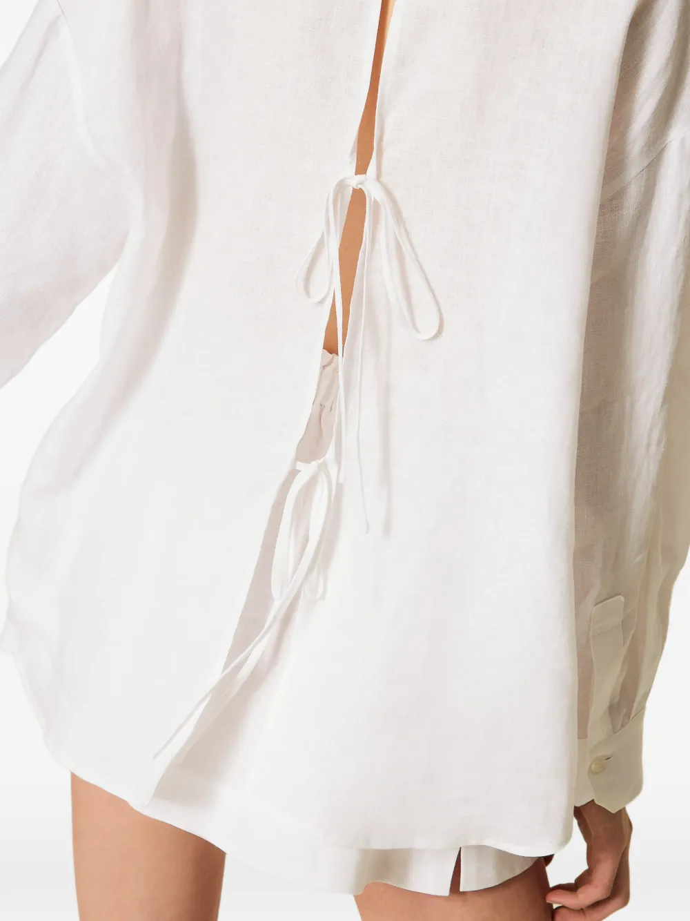TWINSET Blouse met borstzak en gestrikte achterkant Wit