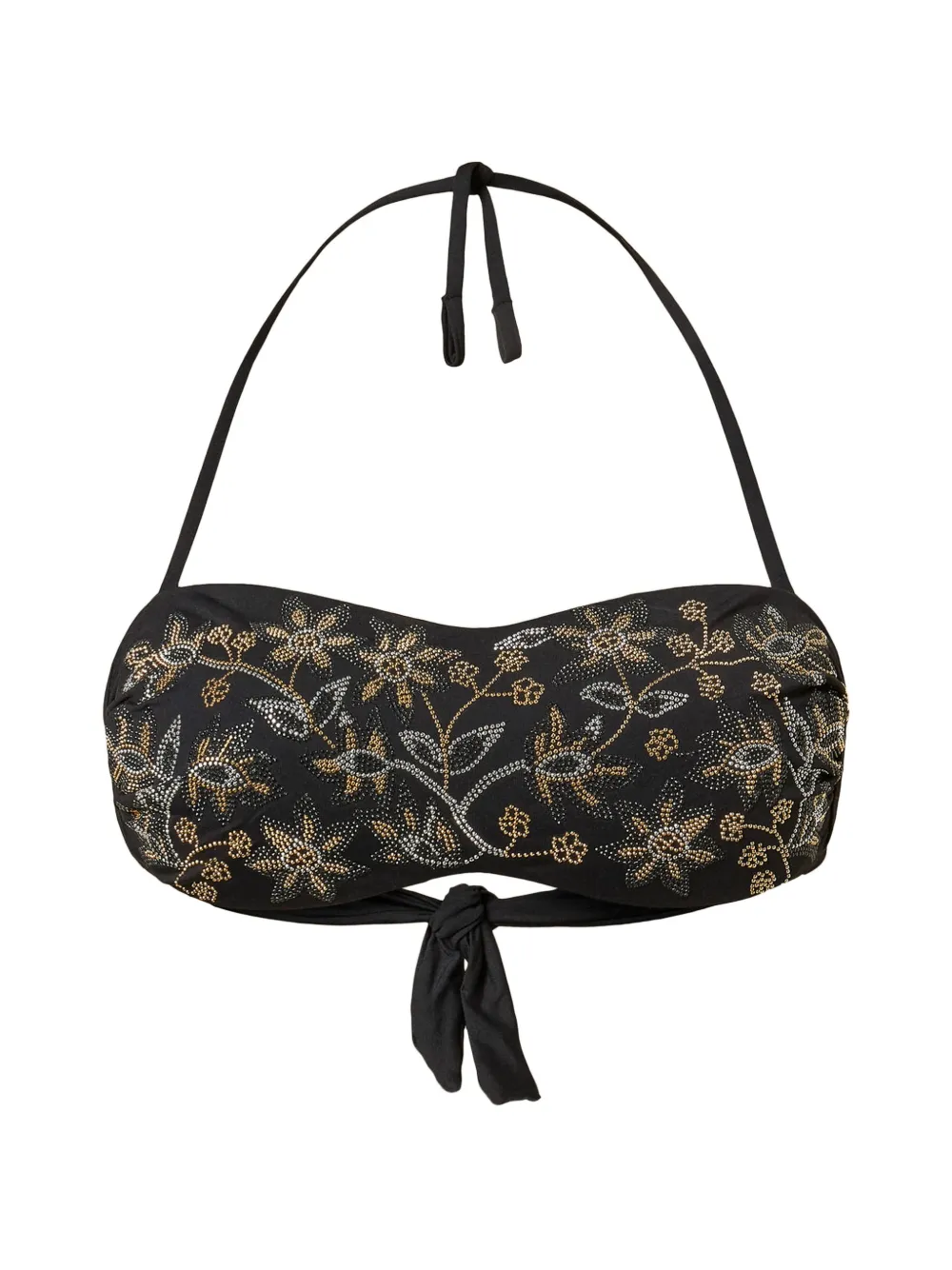 TWINSET studs bandeau bikini top - Nero