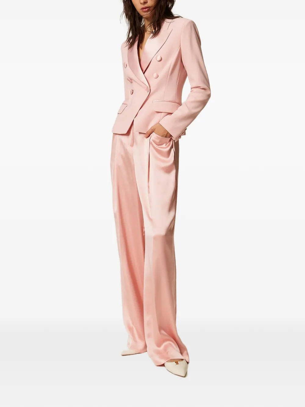  Twinset Double-breasted Blazer - Pink 
