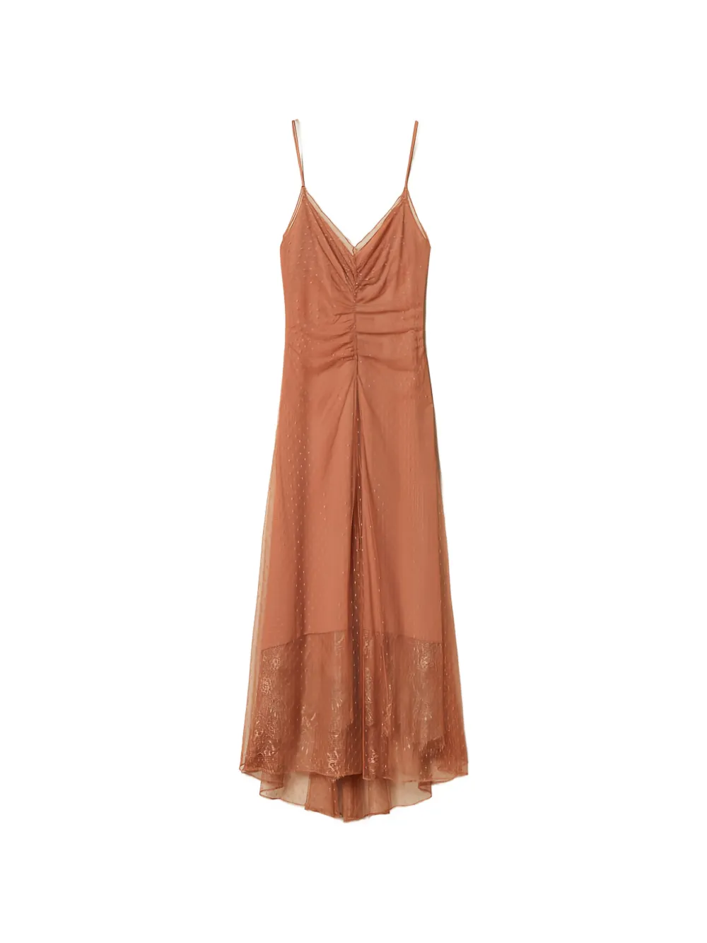 TWINSET Point d'esprit maxi-jurk Bruin