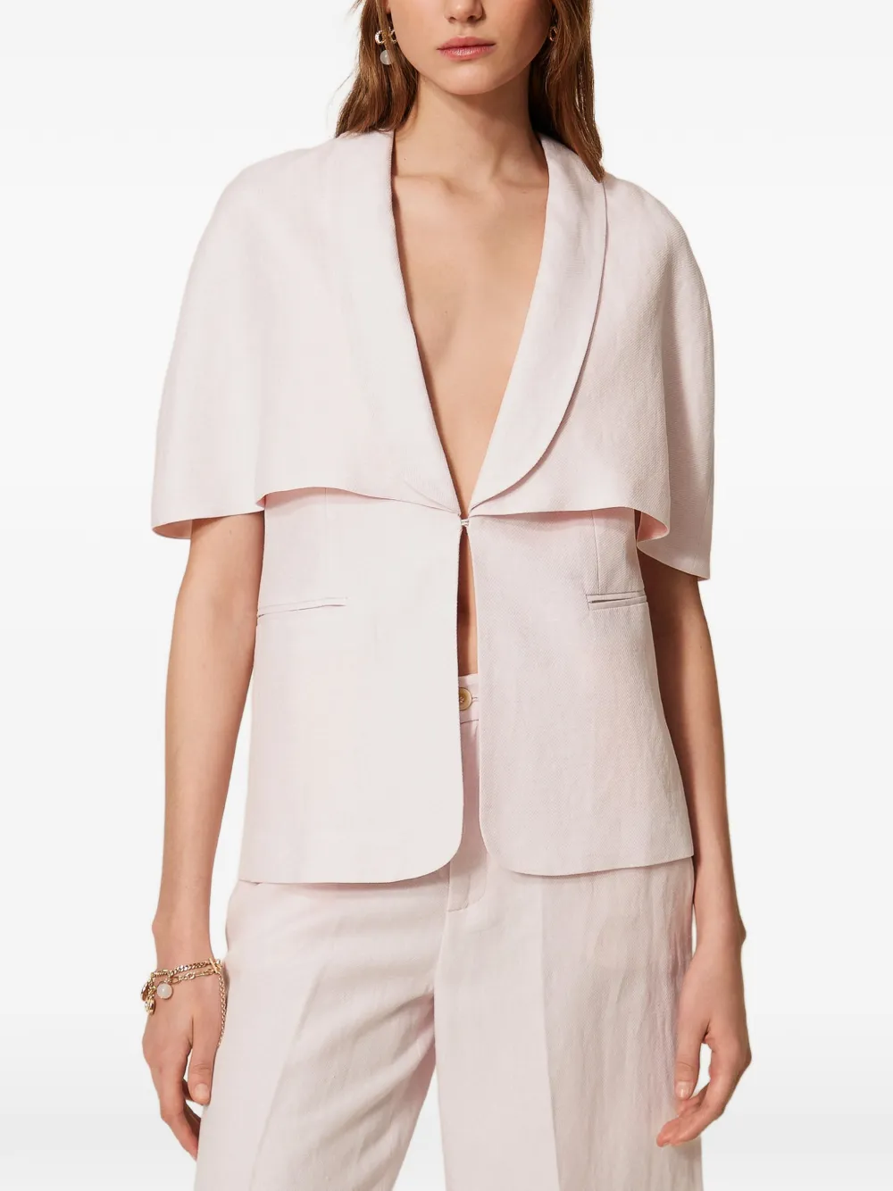  Twinset Pink Cape Jacket 
