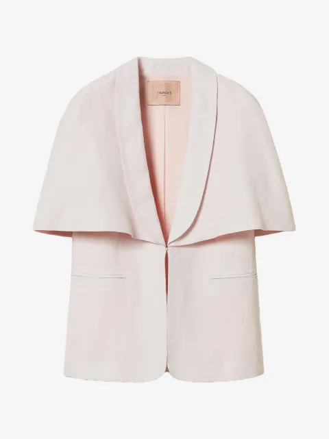 TWINSET linen blend cape jacket