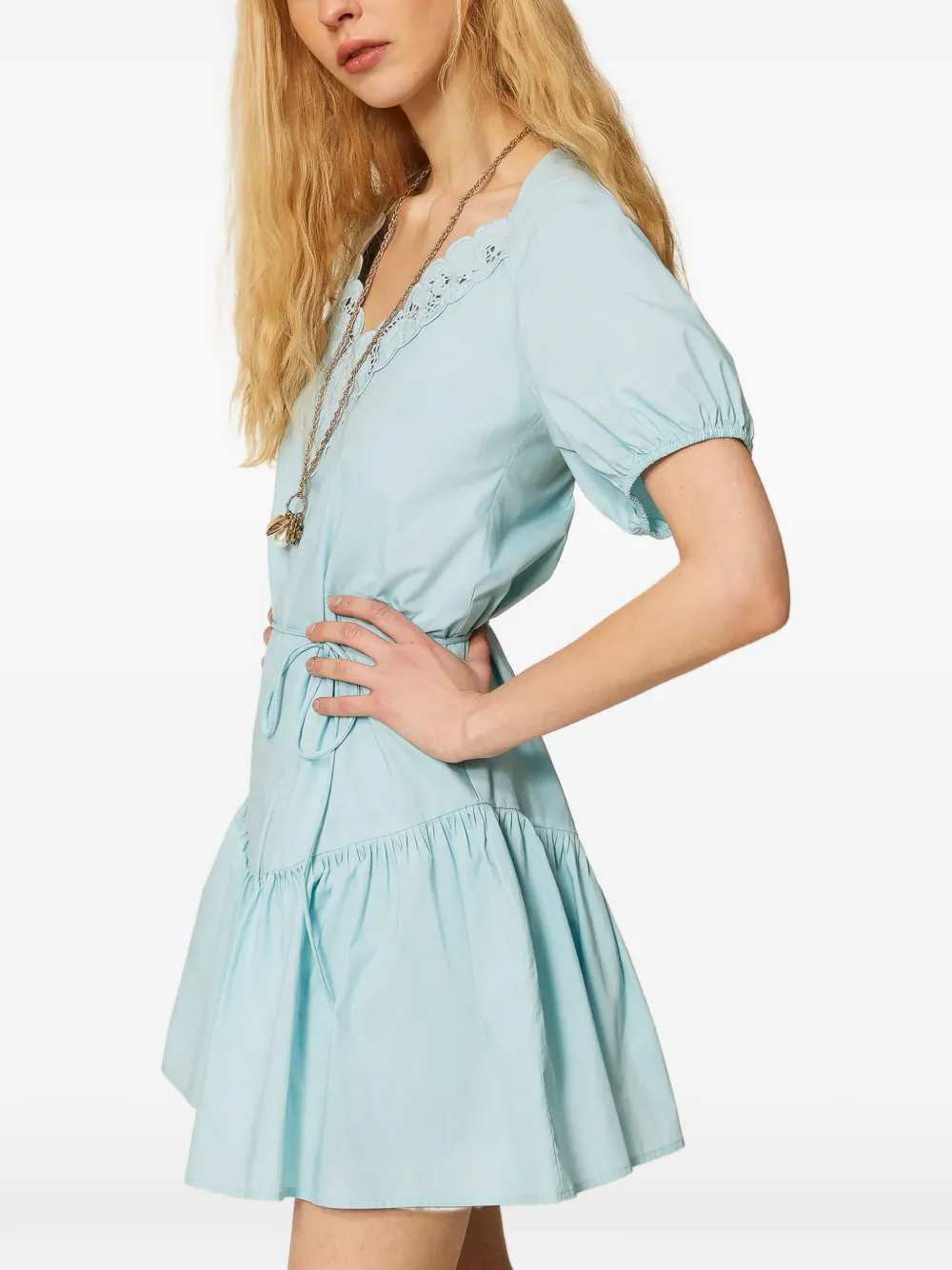 TWINSET Midi-jurk met borduurwerk Blauw