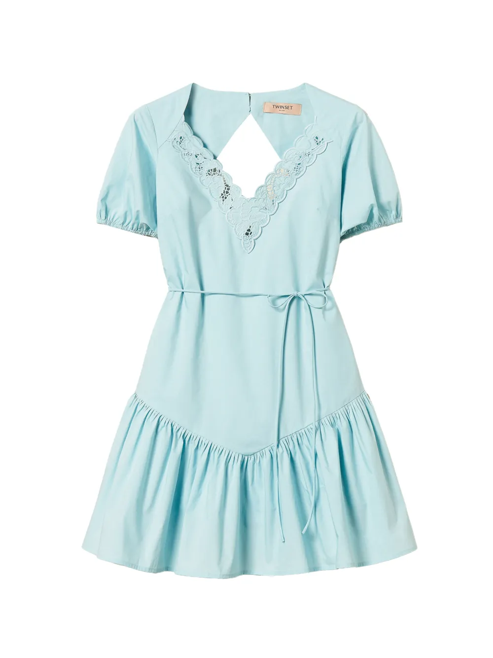 TWINSET embroidered midi dress - Blu