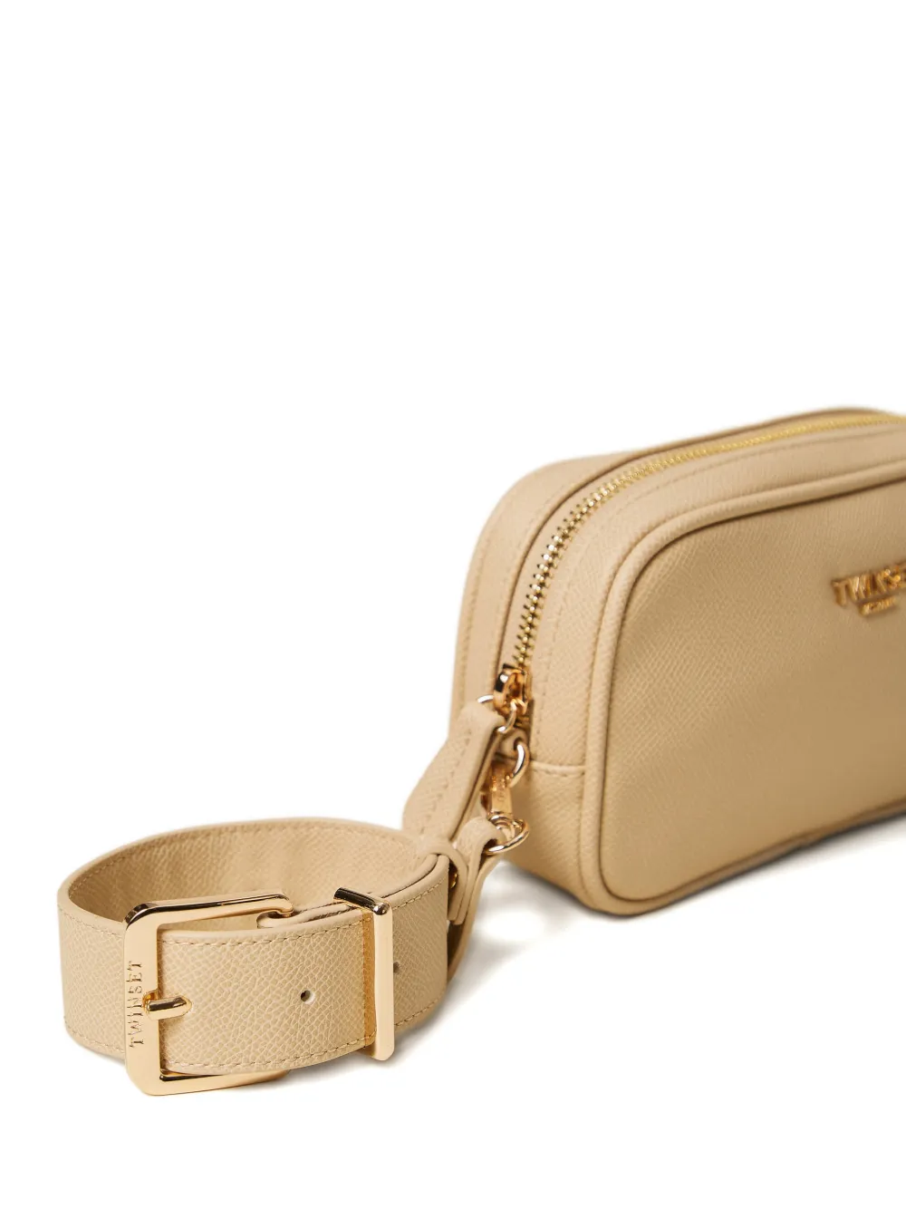  Twinset Logo Zip Purse - Neutrals 