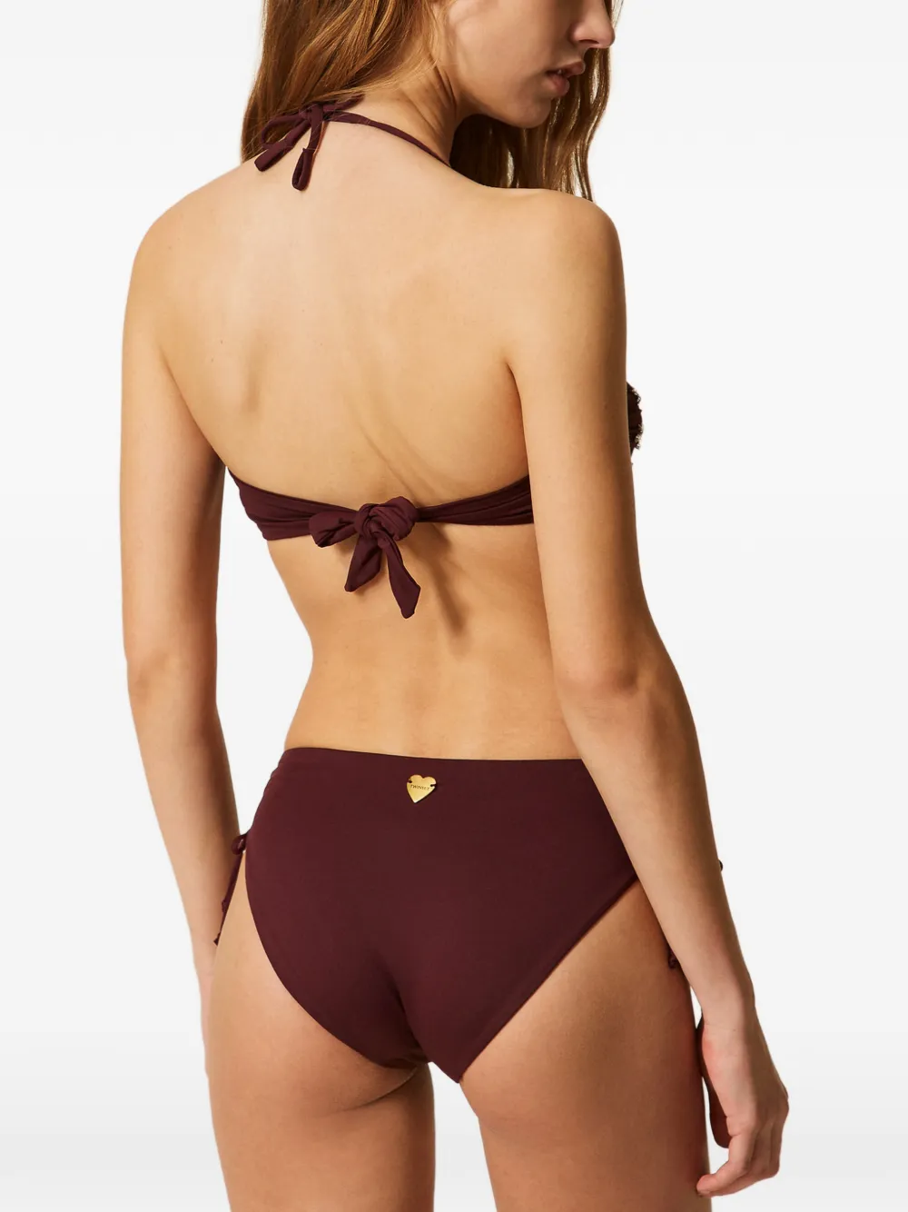 TWINSET Bandeau bikinitop met borduurwerk Paars