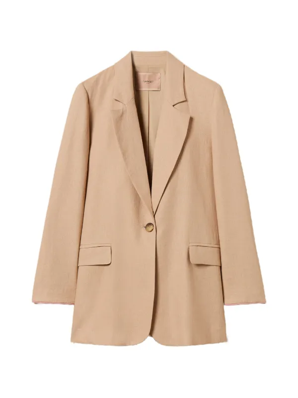 TWINSET リネンブレンド ジャケット | ニュートラル | FARFETCH JP