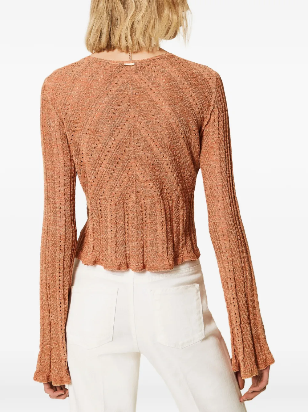 TWINSET Vest met gestrikte voorkant Oranje