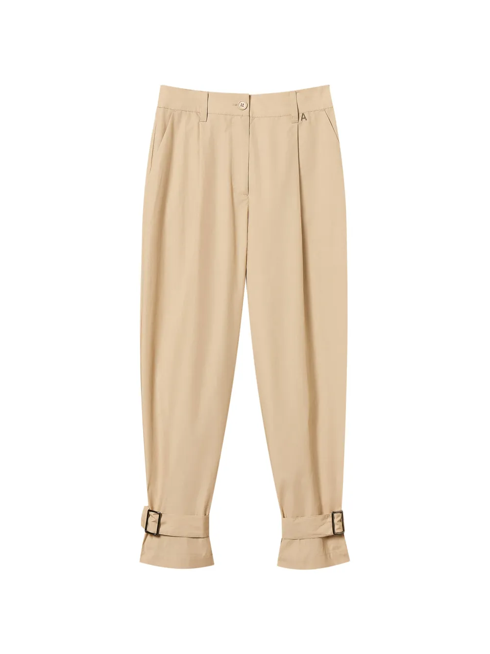 TWINSET buckled tailored trousers - Toni neutri
