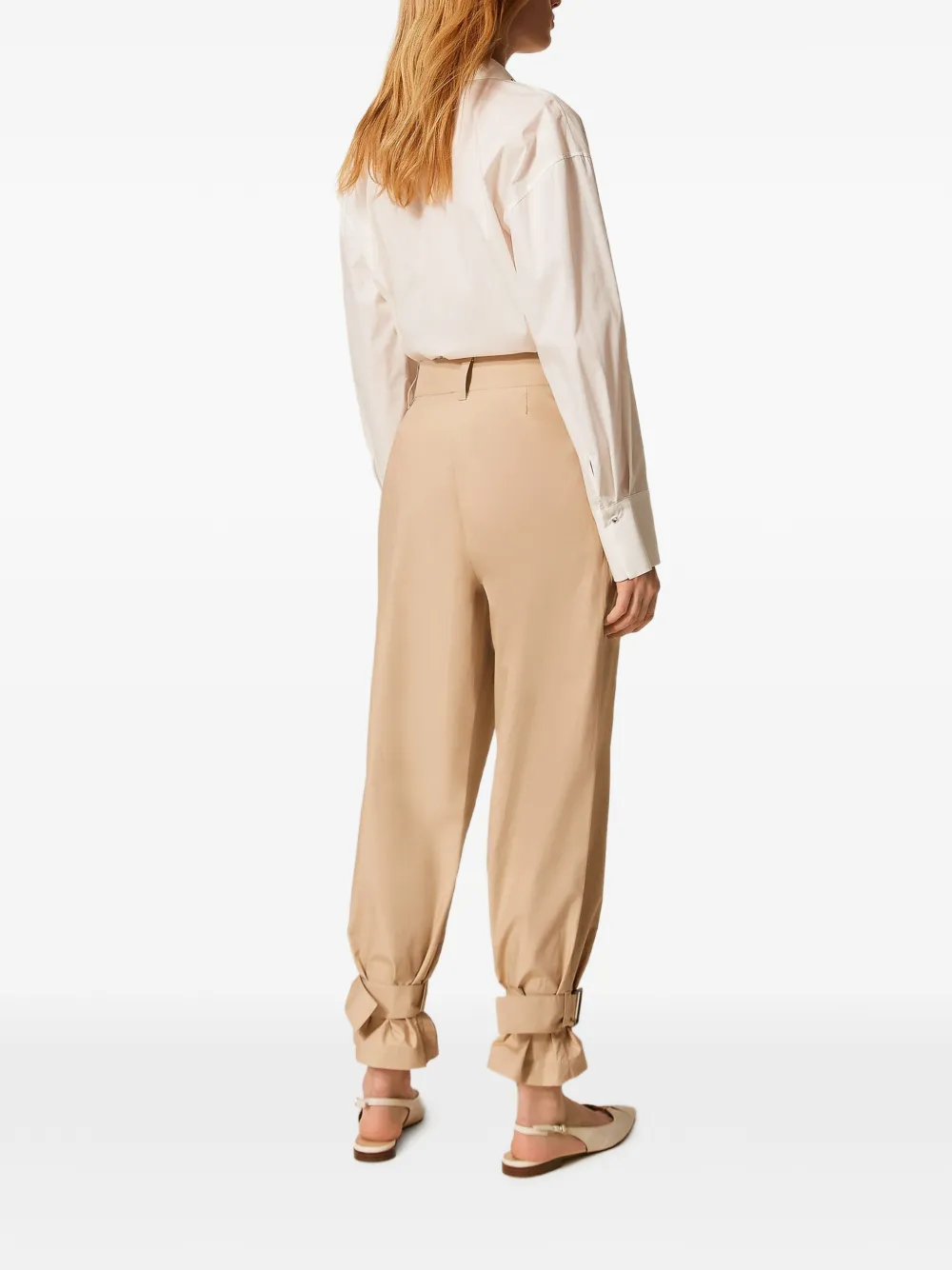 TWINSET Pantalon met gespsluiting Beige