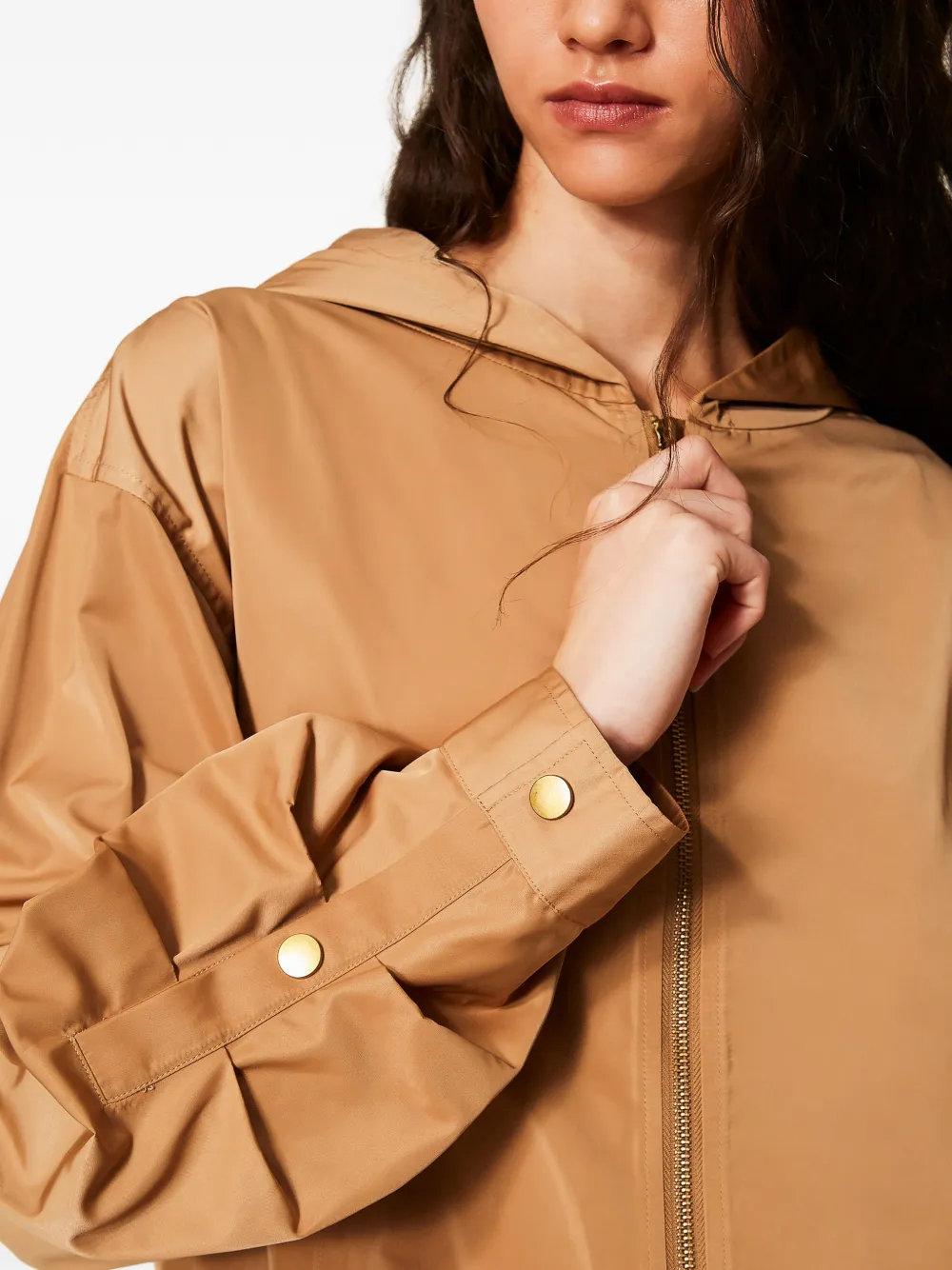 TWINSET Taffeta jack met geplooid detail Beige