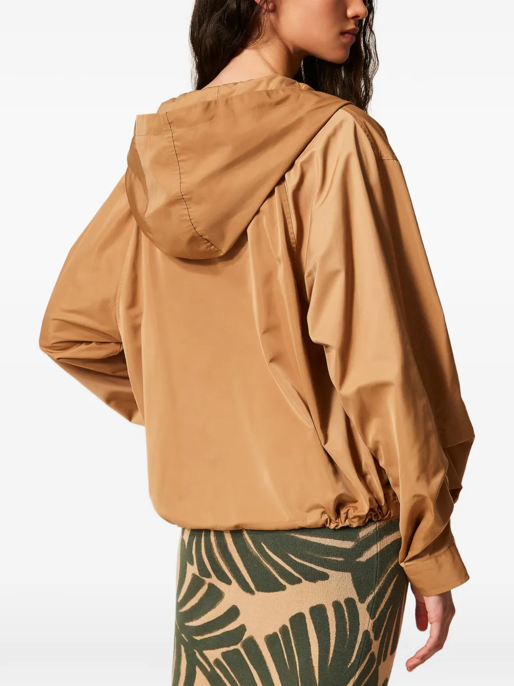 TWINSET Taffeta jack met geplooid detail Beige