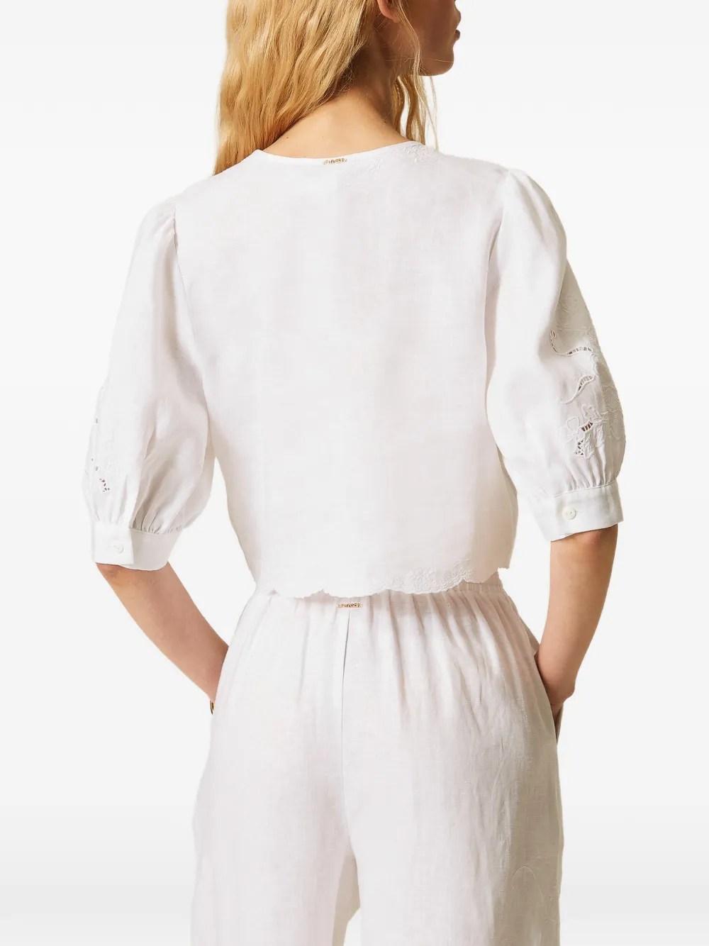 TWINSET Linnen blouse Wit