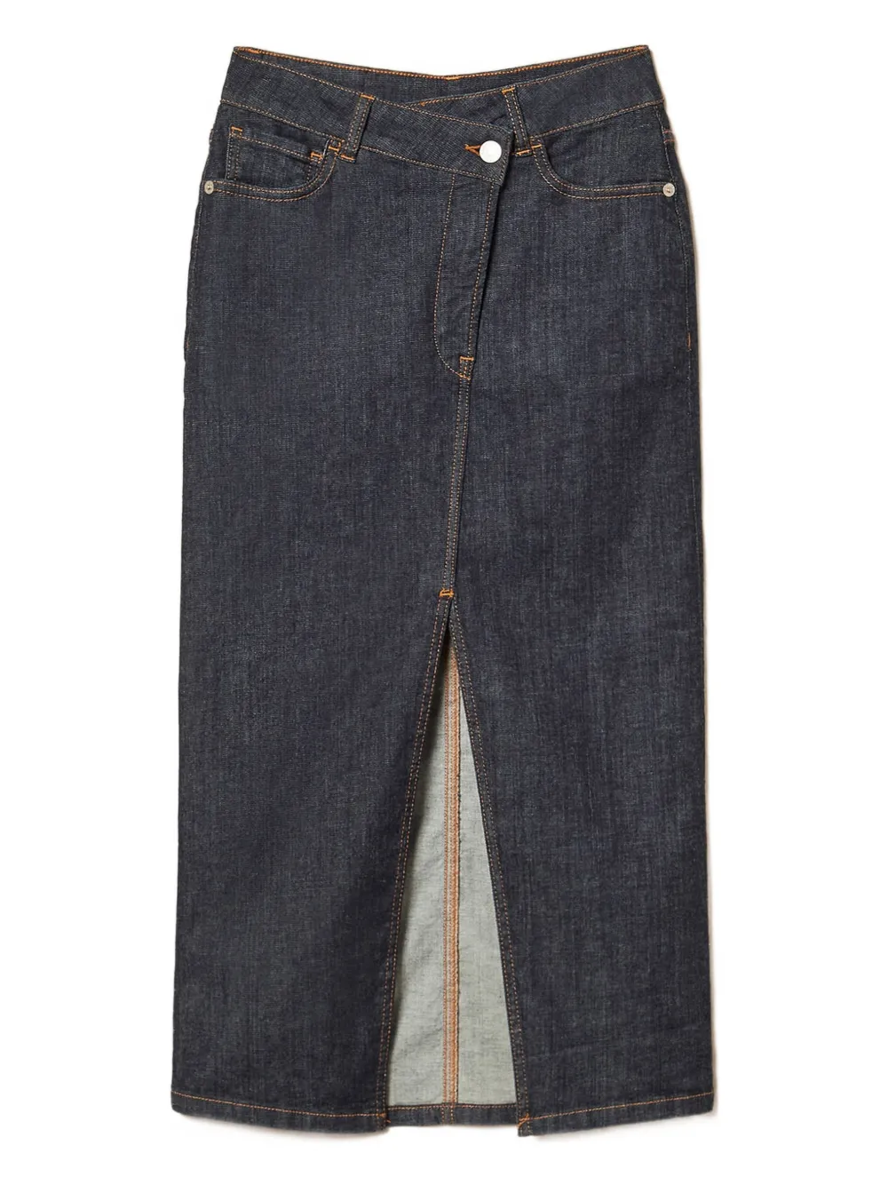 TWINSET Gonna midi con spacco - Blu