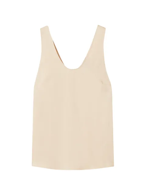 TWINSET top sin mangas con satén en V