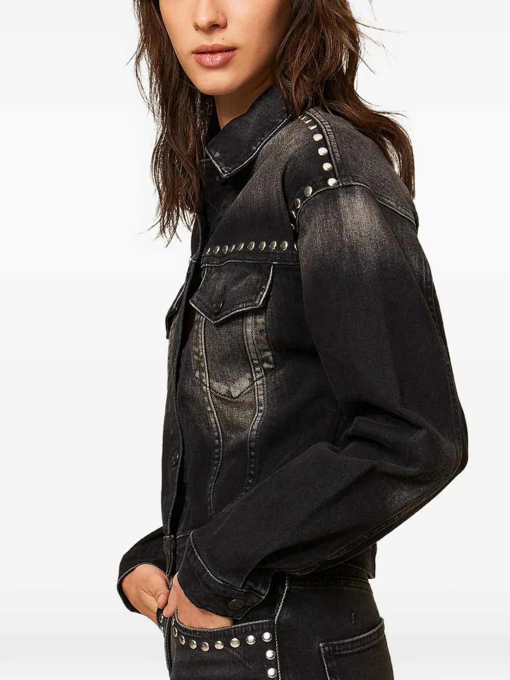  Twinset Studded Jacket - Black 