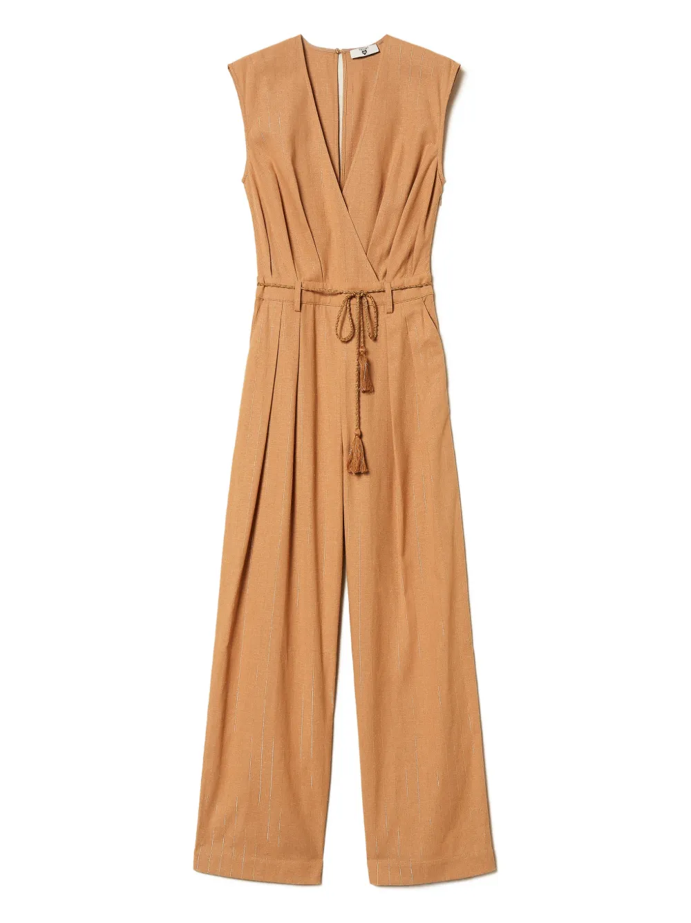 TWINSET pinstriped belted jumpsuit - Toni neutri