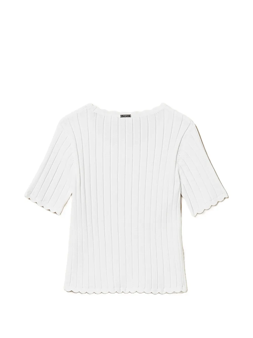 TWINSET Kids Geribbelde top Wit