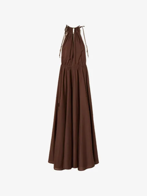 TWINSET halter slit maxi dress