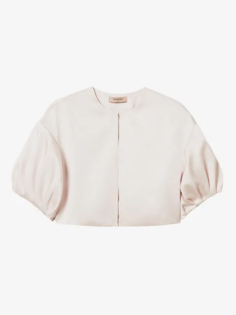 TWINSET Puffärmel-Jacke aus Duchesse-Satin