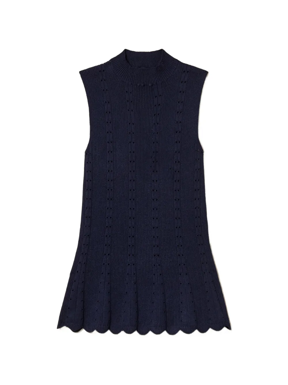 TWINSET scalloped-trim top - Blu