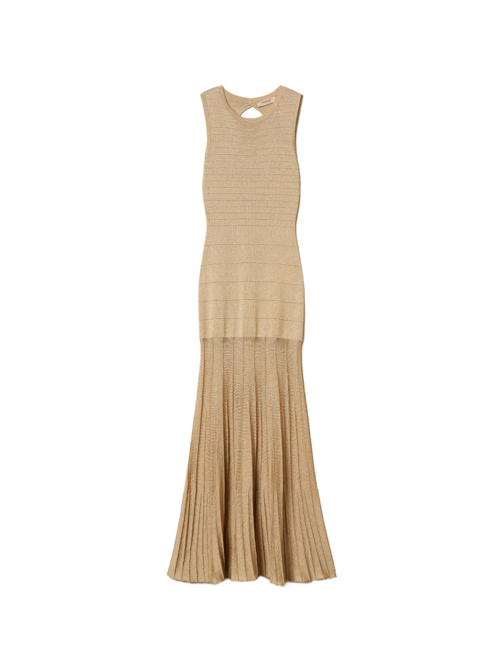 TWINSET crew-neck maxi dress - Toni neutri