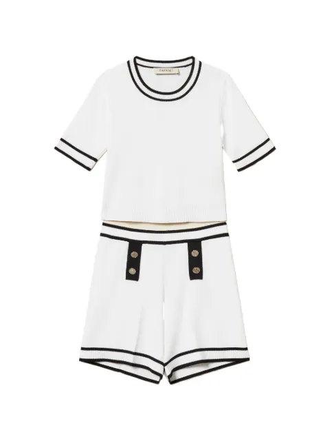 TWINSET Kids contrast-trim playsuit 