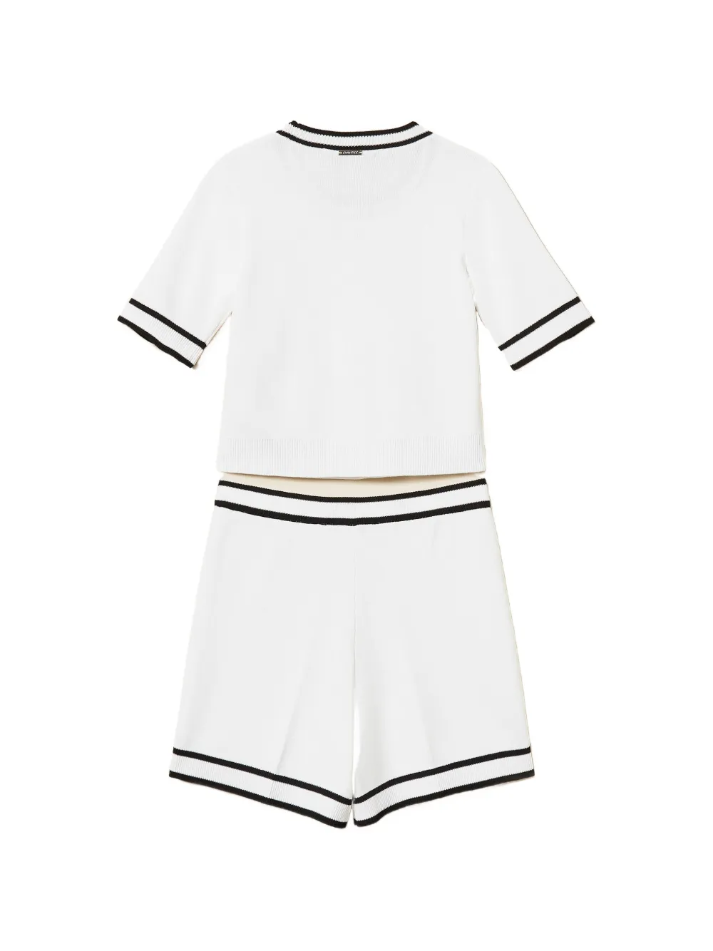 TWINSET Kids Playsuit met contrasterende afwerking Wit