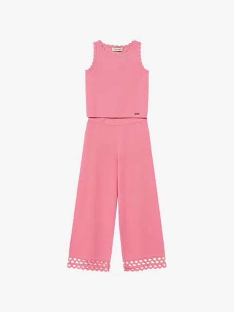 TWINSET Kids scalloped-trims jumpsuit