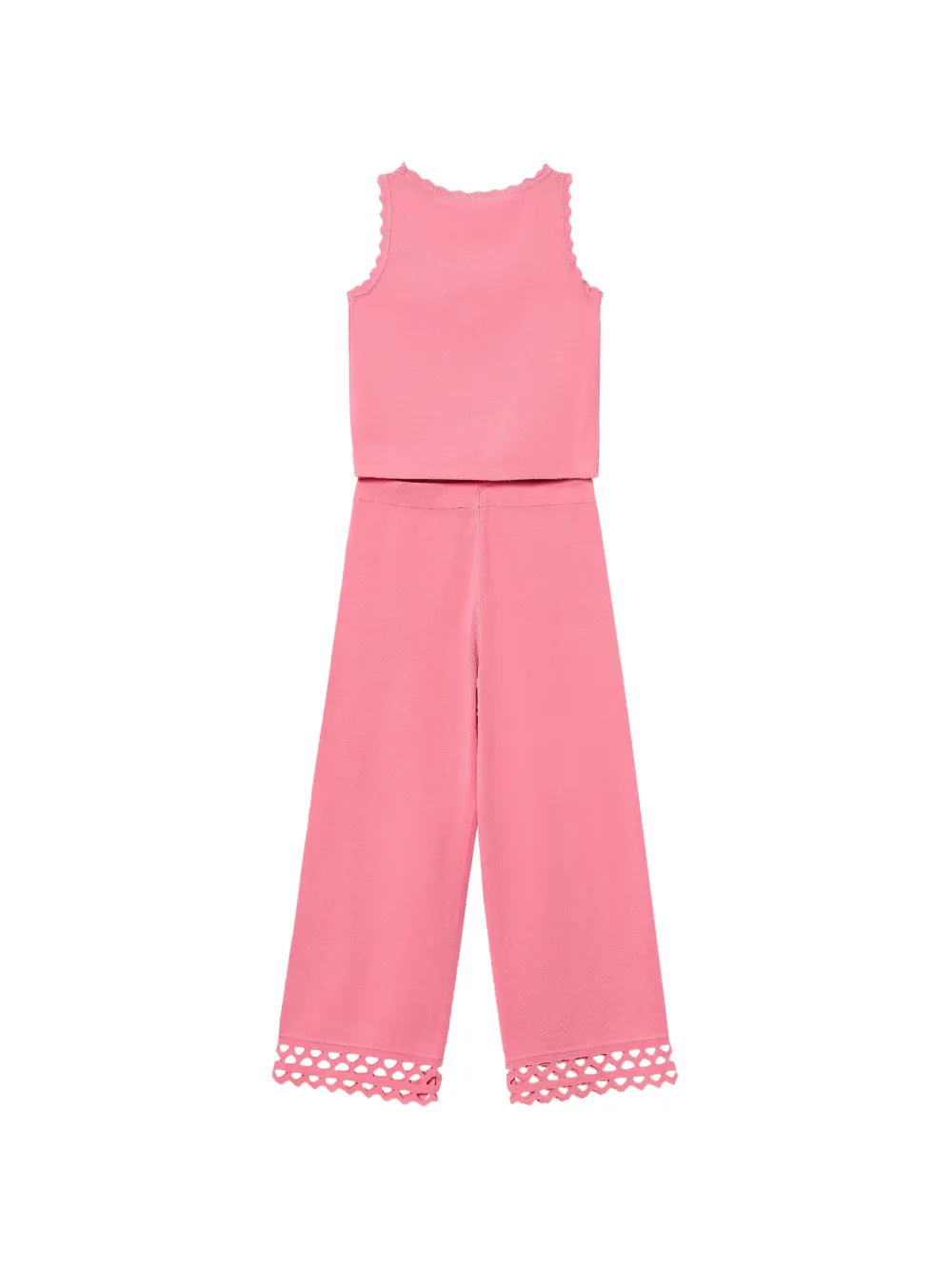  Twinset Kids Scalloped-trims Jumpsuit - Pink 