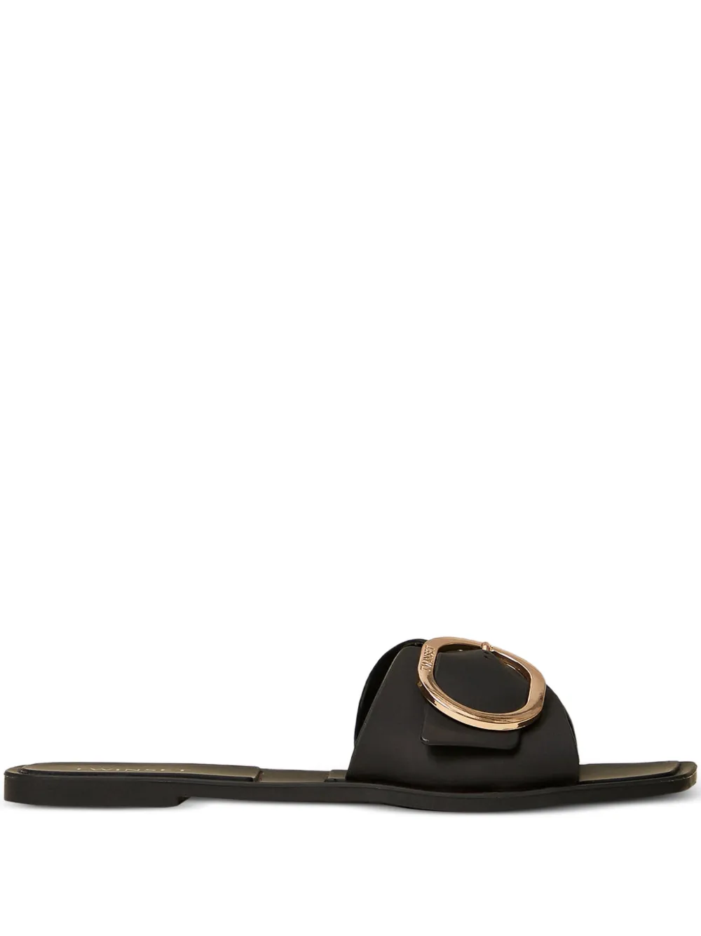 TWINSET Sandalen met logo-print en gesp Zwart