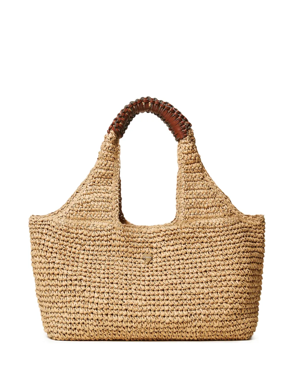 TWINSET Borsa a spalla con logo - Toni neutri