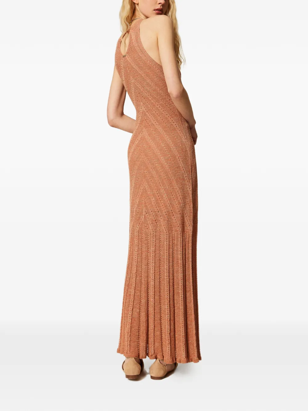 TWINSET Maxi-jurk met lurex detail Roze