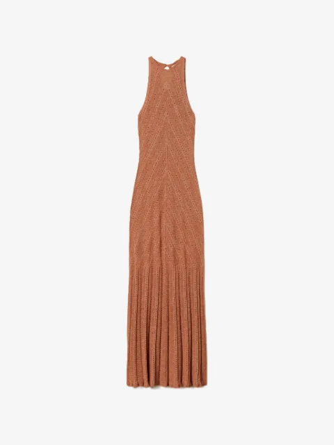 TWINSET robe longue à détails métallisés