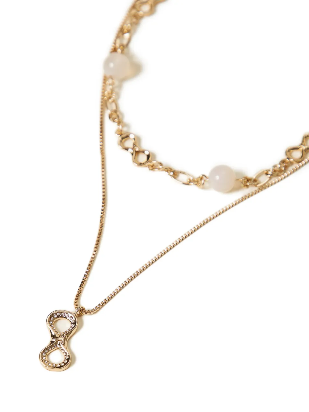  Twinset Charm Layered Necklace - Gold 