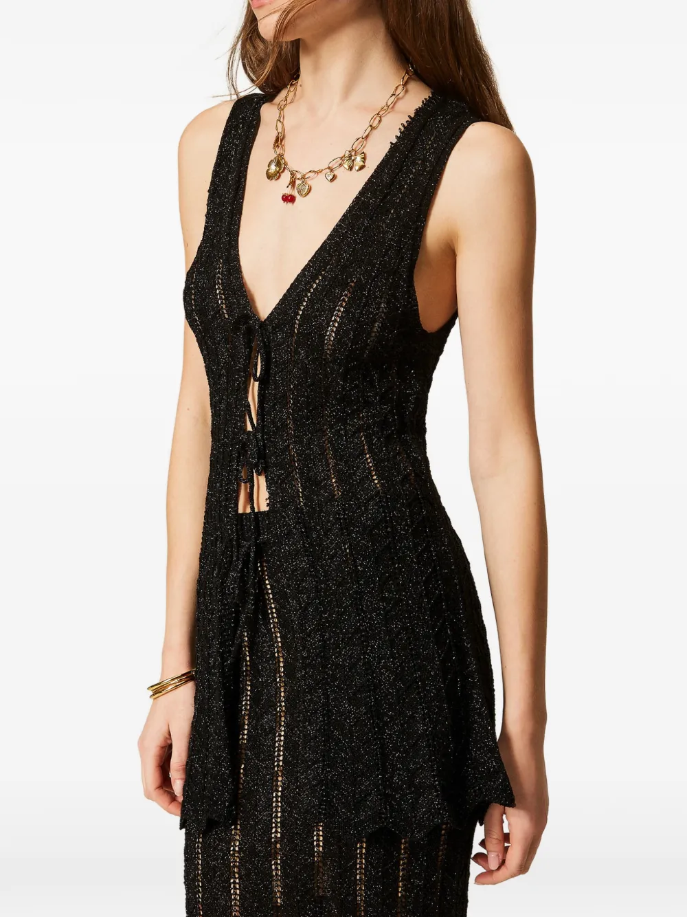 TWINSET Spencer met V-hals Zwart