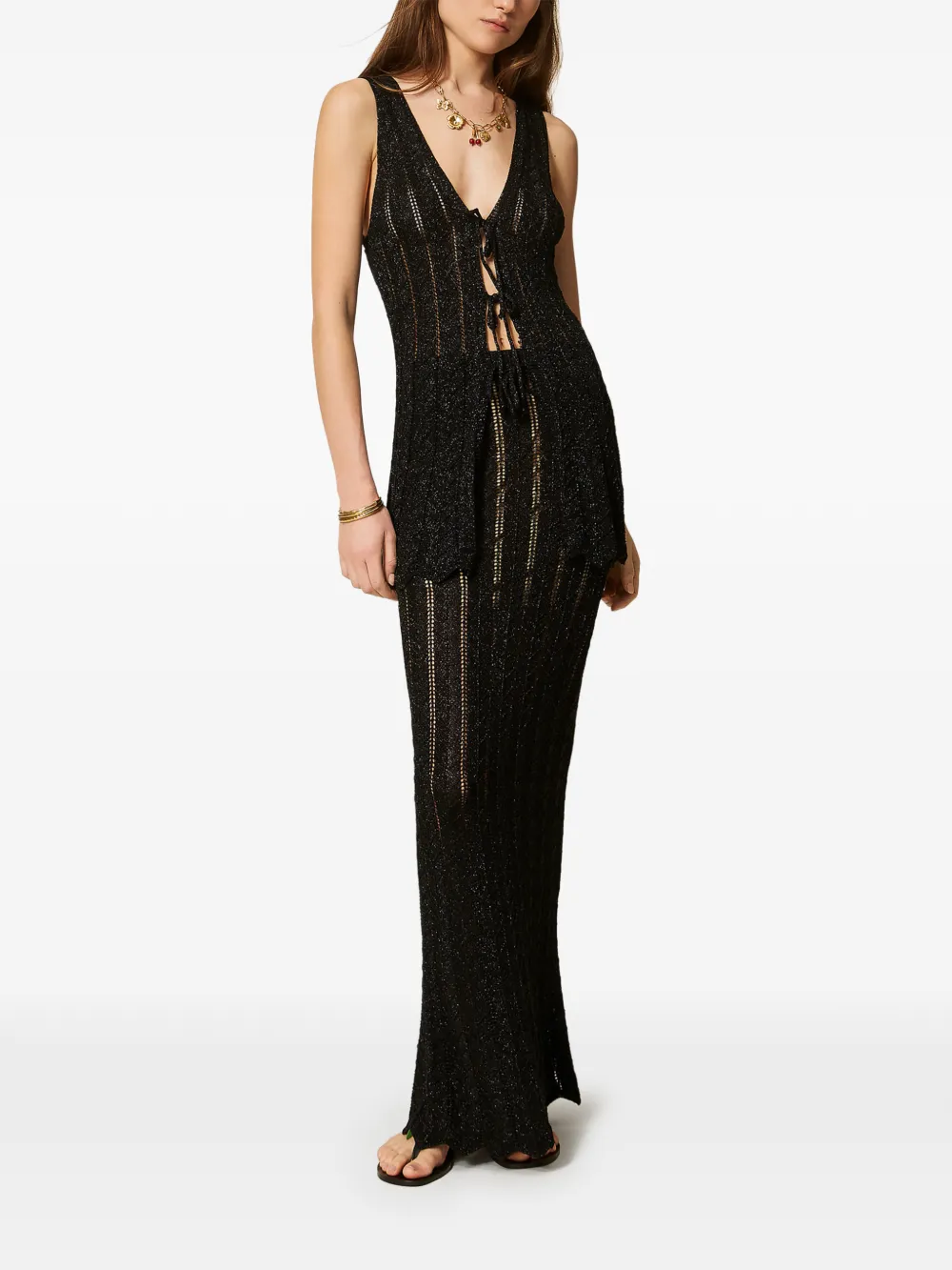 TWINSET Spencer met V-hals Zwart