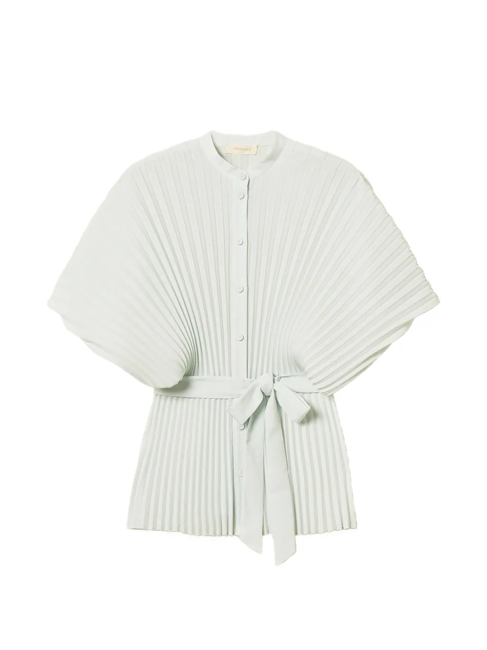 TWINSET pleated tie-waist shirt - Verde