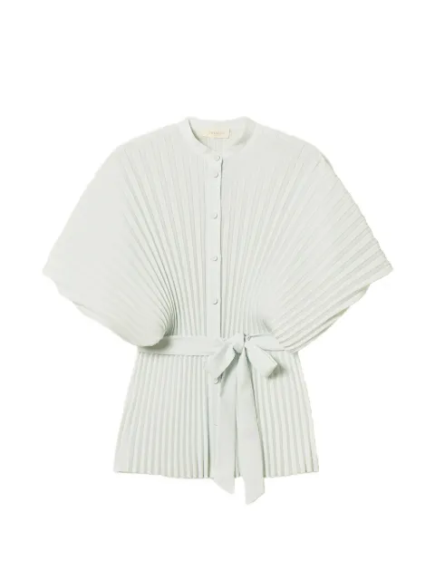 TWINSET camisa plisada con moño en la cintura