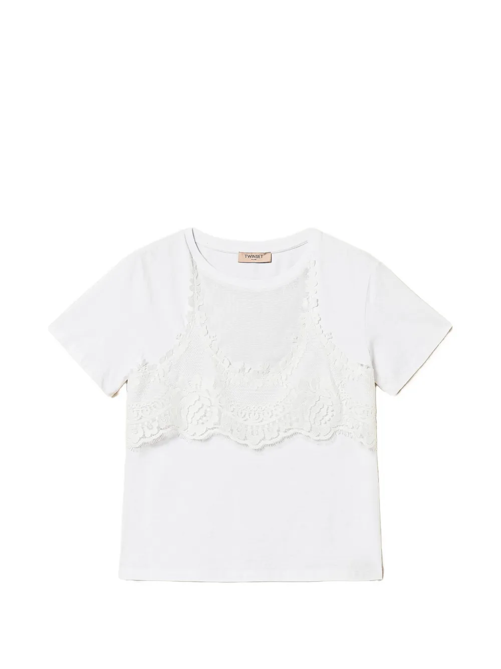 TWINSET lace T-shirt - Bianco