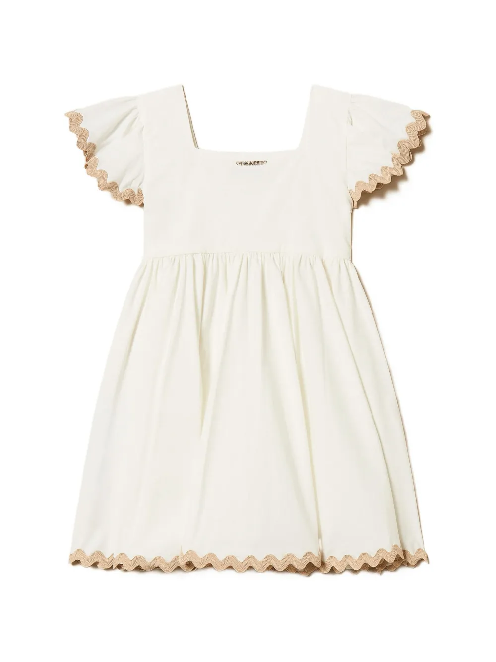 TWINSET Kids embroidered short dress - Bianco