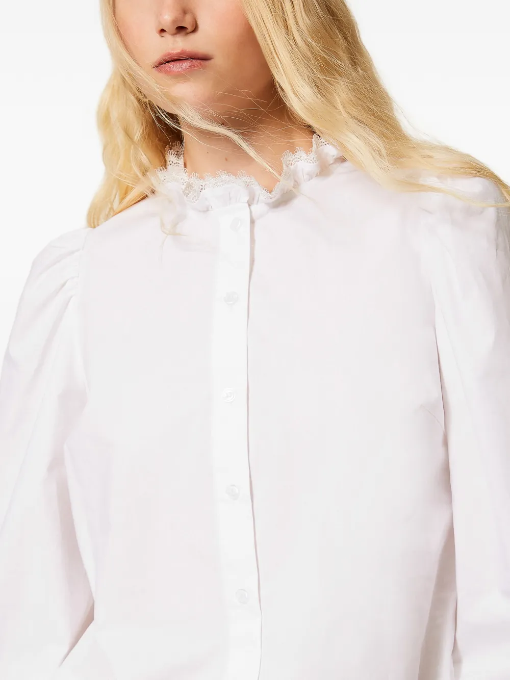 TWINSET Blouse met afwerking van kant Wit